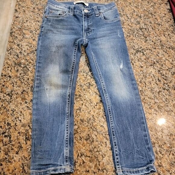 LEVIS 510 skinny performance distressed jeans size 4 - Picture 1 of 4